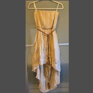 Papaya Strapless Dress